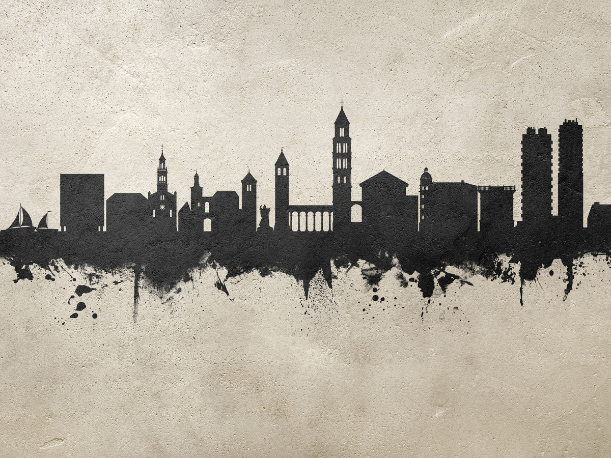 Split Croatia Skyline Concrete Mural Wallpaper - pure wallpaper artwork