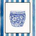 Chinoiserie Vase IV Stripes Mural Wallpaper - pure wallpaper artwork