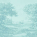 Riverbank Oak Landscape, Seafoam Mural Wallpaper - pure wallpaper artwork