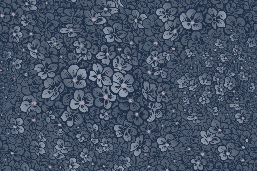 Hydrangea Heart Mural Wallpaper