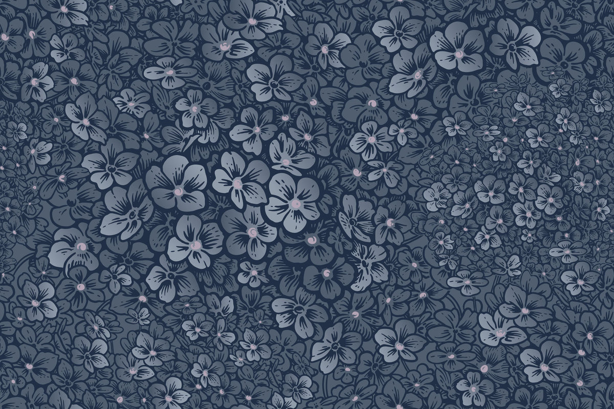 Hydrangea Heart Mural Wallpaper - pure wallpaper artwork