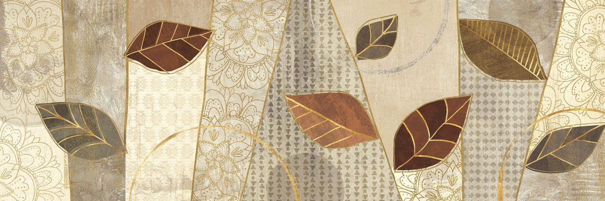 Bohemian Leaves IV Neutral Mural Wallpaper - pure wallpaper artwork