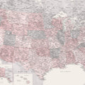 US Map Detailed - Madelia Mural Wallpaper - pure wallpaper artwork