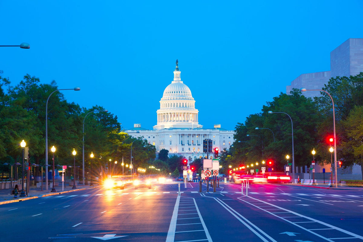 Capitol Sunset Mural Wallpaper - pure wallpaper artwork