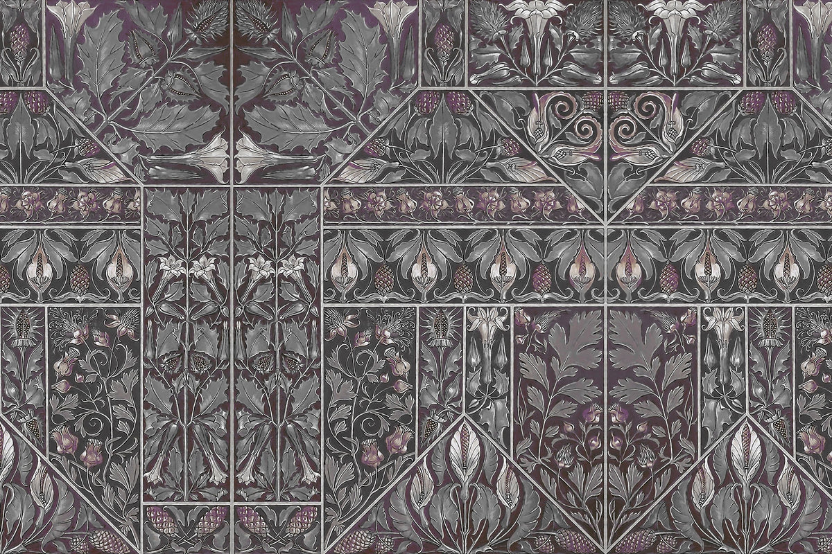 Floral Mood Dark Mural Wallpaper - pure wallpaper artwork