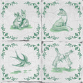 Forest Animals Telft Tiles, Green Mural Wallpaper - pure wallpaper artwork