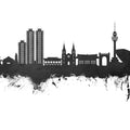 Daegu South Korea Skyline Black & White Mural Wallpaper - pure wallpaper artwork