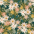 Market Flowers on Green Mural Wallpaper - pure wallpaper artwork