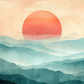 Mythical Mountains Mural Wallpaper - pure wallpaper artwork