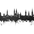 Lubeck Germany Skyline Black & White Mural Wallpaper - pure wallpaper artwork
