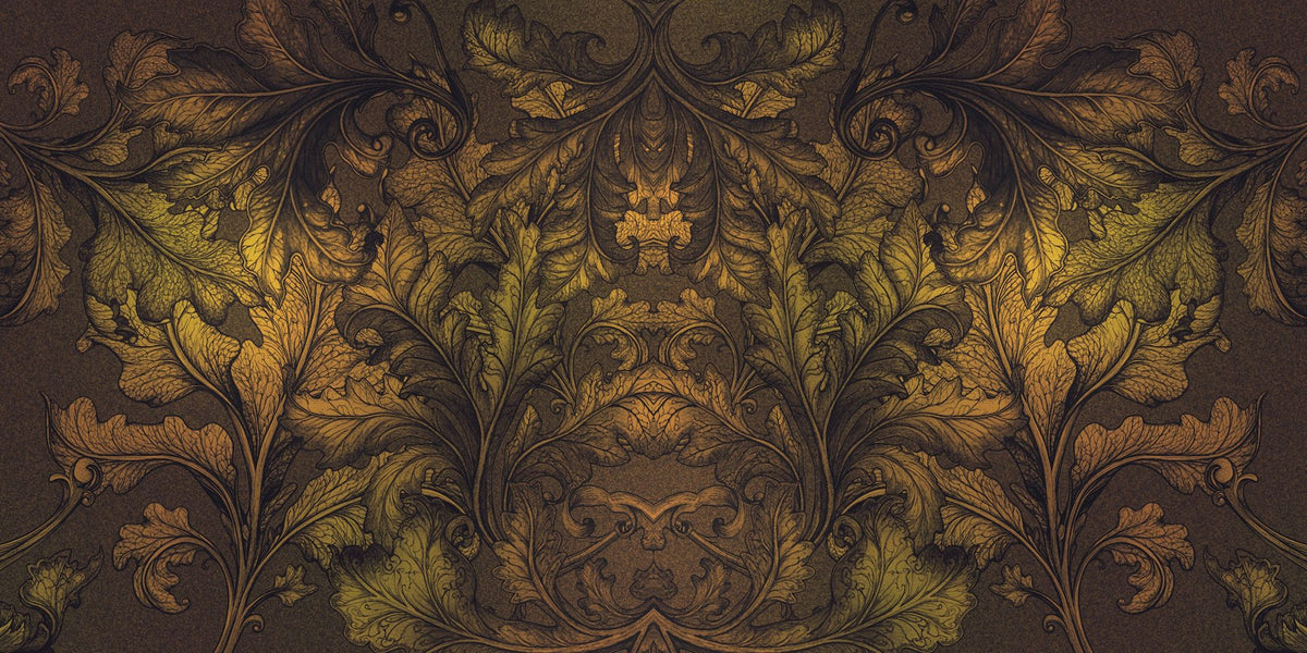 Shielded Leaf Autumn Mural Wallpaper - pure wallpaper artwork
