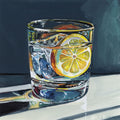 Clear Cocktail with Lemon Mural Wallpaper - pure wallpaper artwork