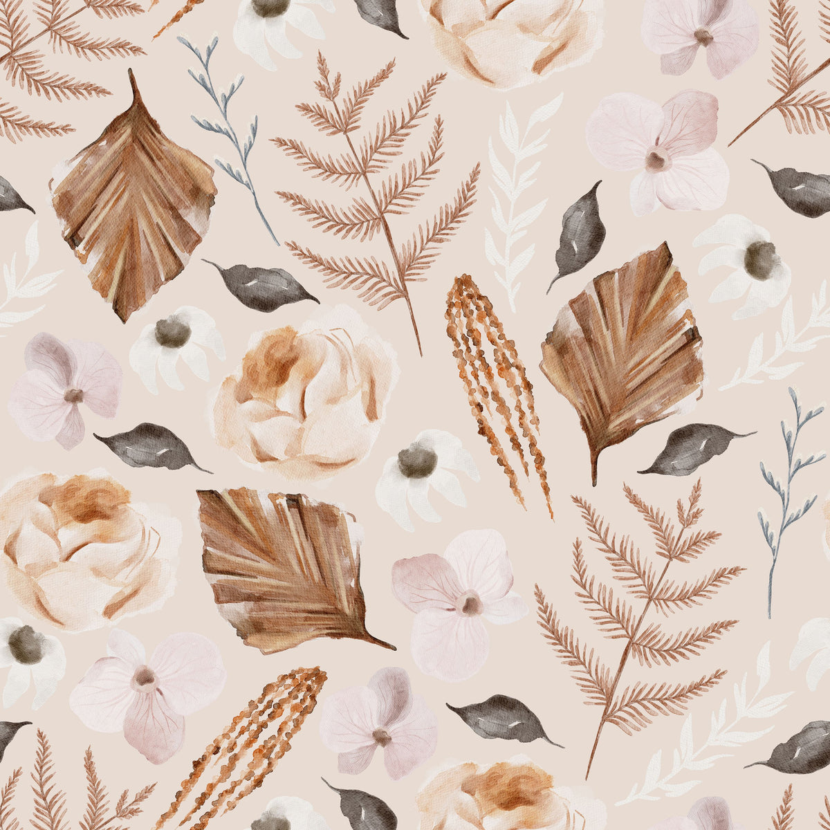 Rose and Birch Mural Wallpaper - pure wallpaper artwork