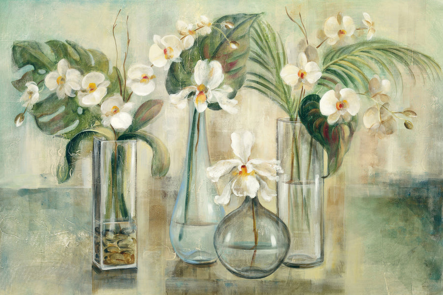 Silver Orchids I Mural Wallpaper