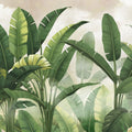 Banana Palms, Bright Green Mural Wallpaper - pure wallpaper artwork