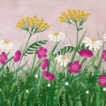 Geranium Meadow, Pink Mural Wallpaper - pure wallpaper artwork
