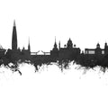 St Petersbug Russia Skyline Black & White Mural Wallpaper - pure wallpaper artwork