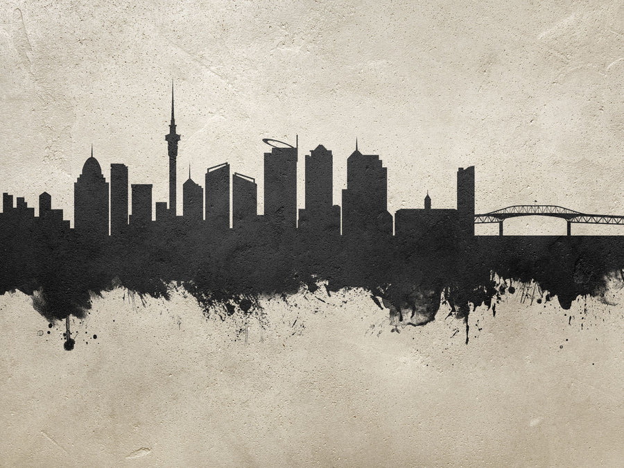 Auckland New Zeeland Skyline Concrete Mural Wallpaper