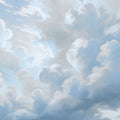 Clouding, Baby Blue Mural Wallpaper - pure wallpaper artwork