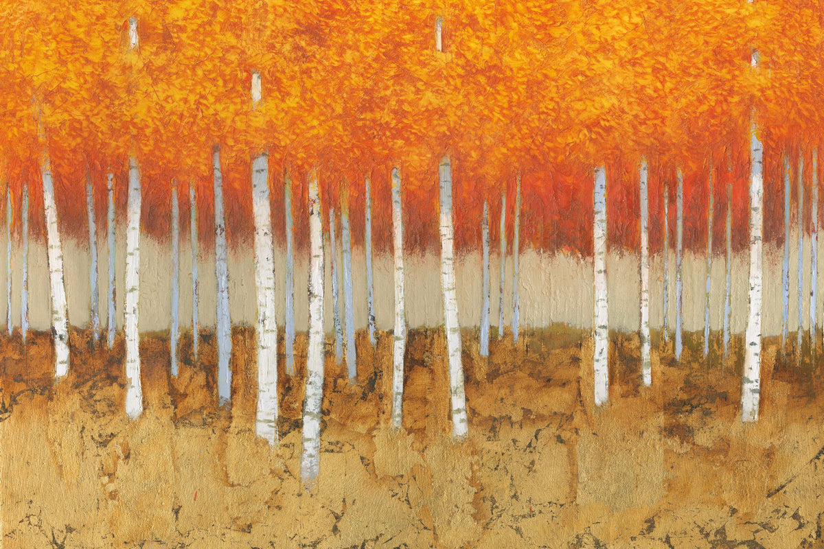 Autumn Birches Mural Wallpaper - pure wallpaper artwork
