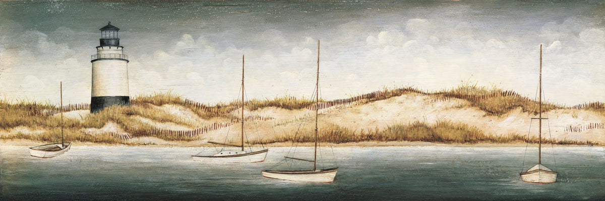 Sailboats Off the Coast Mural Wallpaper - pure wallpaper artwork