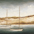 Sailboats Off the Coast Mural Wallpaper - pure wallpaper artwork