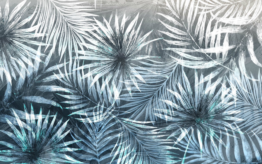 Tiger Leaves Mural Wallpaper