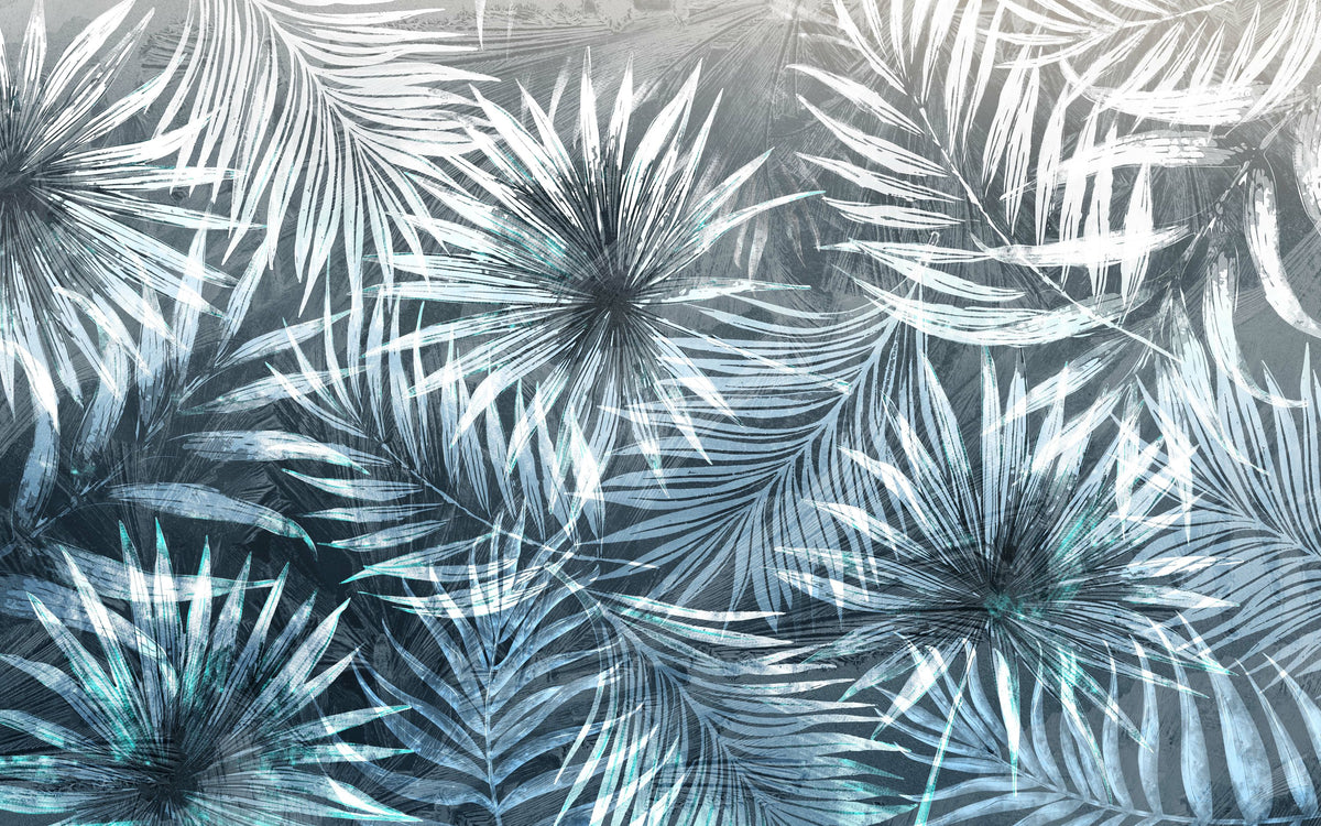 Tiger Leaves Mural Wallpaper - pure wallpaper artwork
