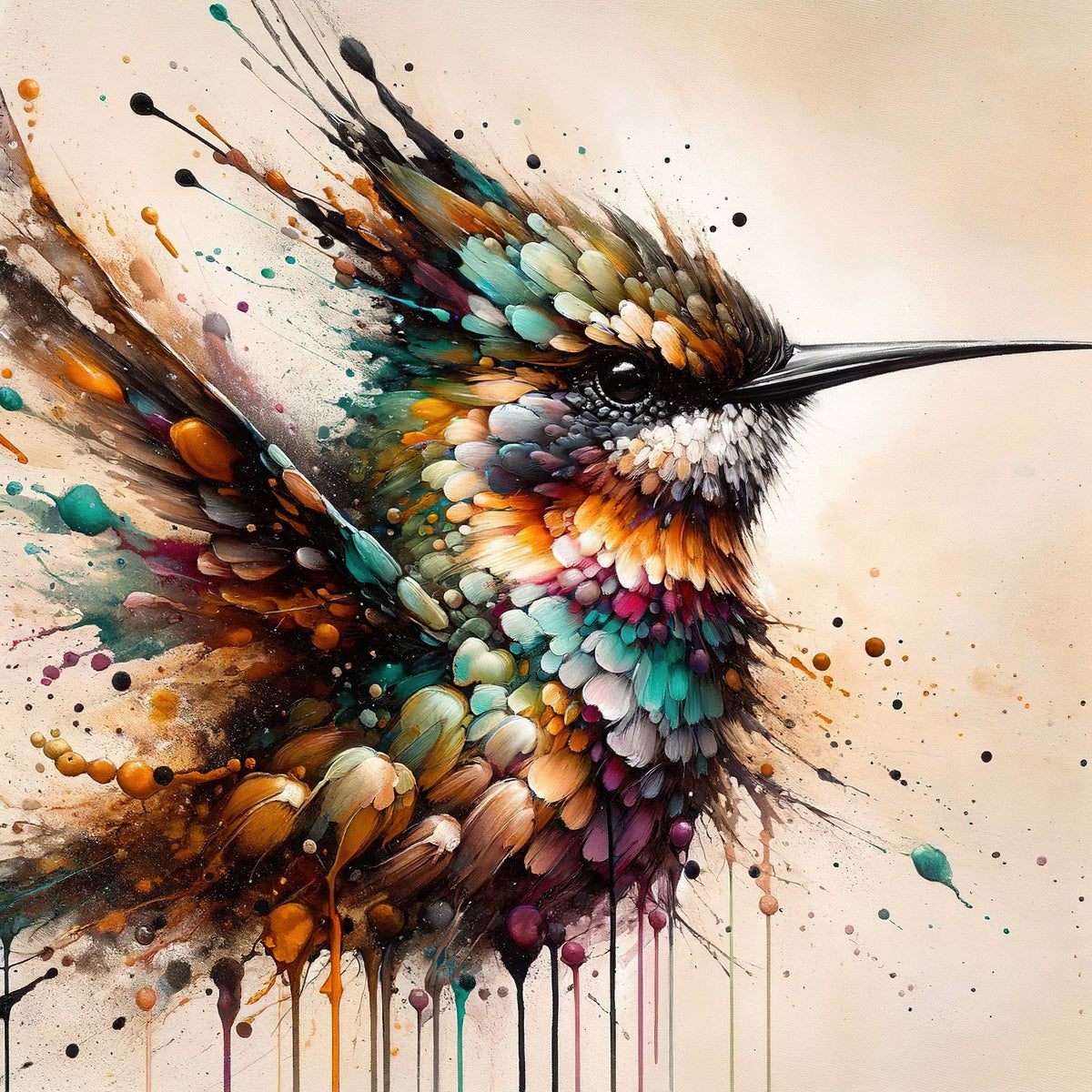Powerful Hummingbird Mural Wallpaper - pure wallpaper artwork
