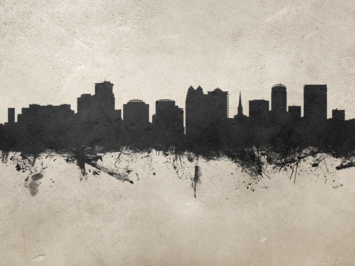 Orlando Florida Skyline Concrete Mural Wallpaper - pure wallpaper artwork