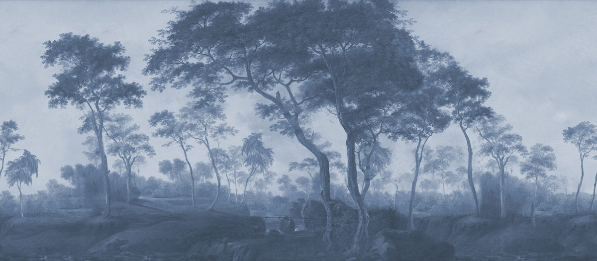 Woodland Brook, Blues Mural Wallpaper - pure wallpaper artwork