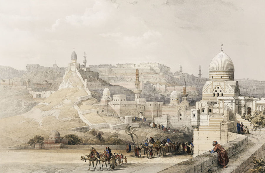 Vintage Wallpaper Mural – Retro Wall Mural – The Citadel of Cairo printable artwork