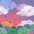 Sunset Landscape Mural Wallpaper - pure wallpaper artwork