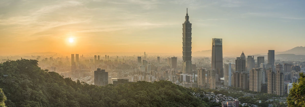 Taipei Sunset Mural Wallpaper - pure wallpaper artwork