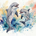 Dolphins - Spirit Animals Series Mural Wallpaper - pure wallpaper artwork