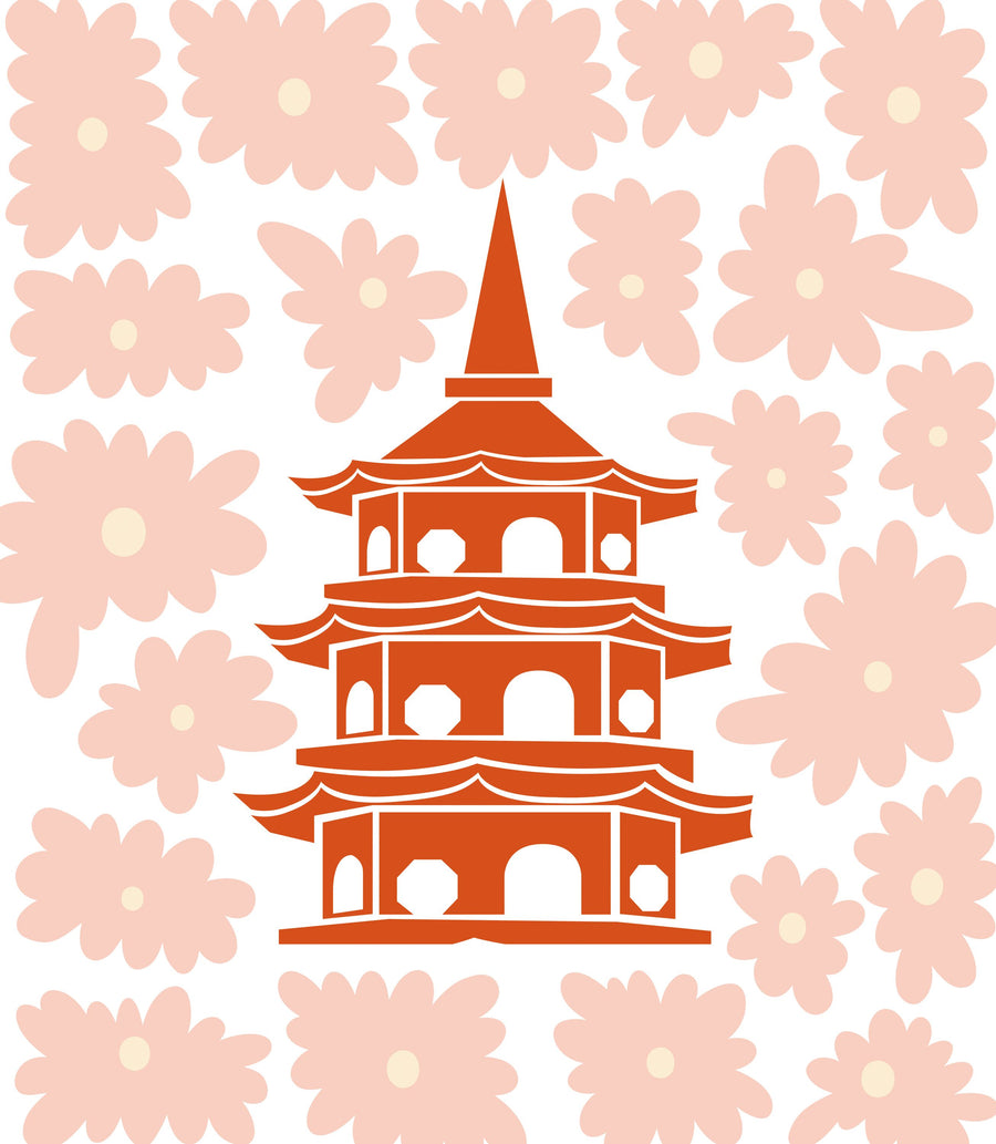 Pagodas of Taiwan Mural Wallpaper
