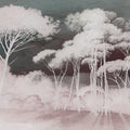 Seeing Through the Forest Red Mural Wallpaper - pure wallpaper artwork