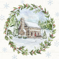 Holiday Vignette II Cabin Mural Wallpaper - pure wallpaper artwork