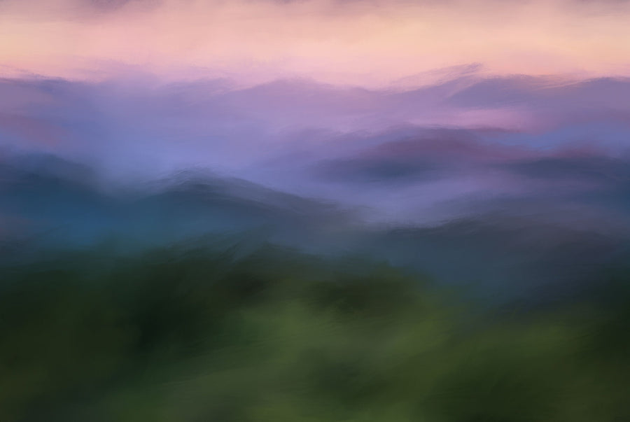 Beyond the Mountains, Purple Mural Wallpaper