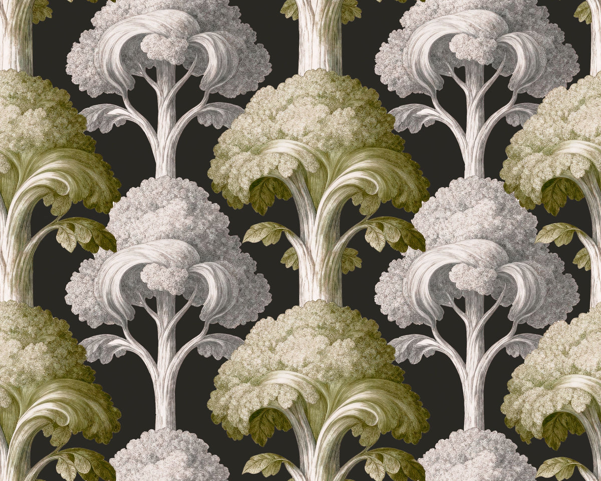 Eat Your Greens, Olive Mural Wallpaper - pure wallpaper artwork