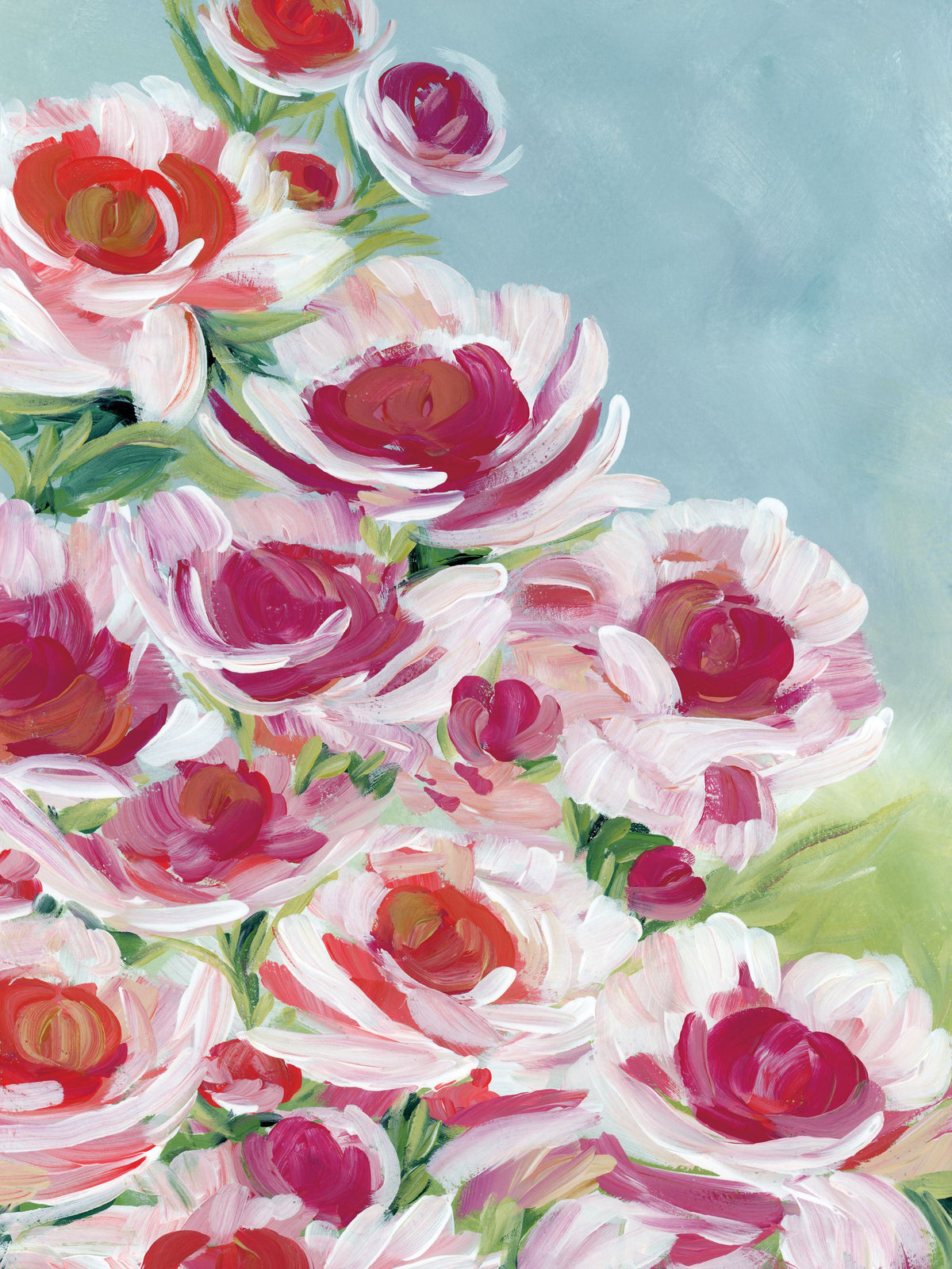 Peony Meadow Mural Wallpaper - pure wallpaper artwork