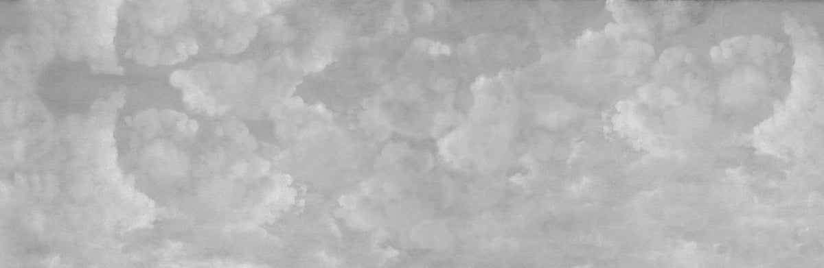 Painted Dreamy Clouds, Gray Mural Wallpaper - pure wallpaper artwork
