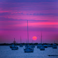 Boat Sunset Mural Wallpaper - pure wallpaper artwork