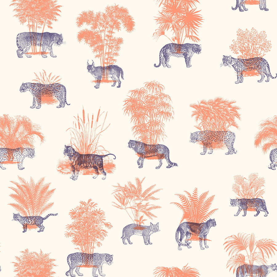 Where They Belong, Orange & Blue Mural Wallpaper