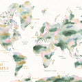 Midsummer Meadow Map Mural Wallpaper - pure wallpaper artwork
