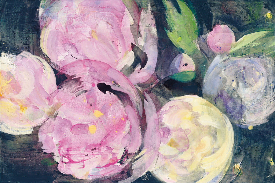 Evening Peonies Mural Wallpaper