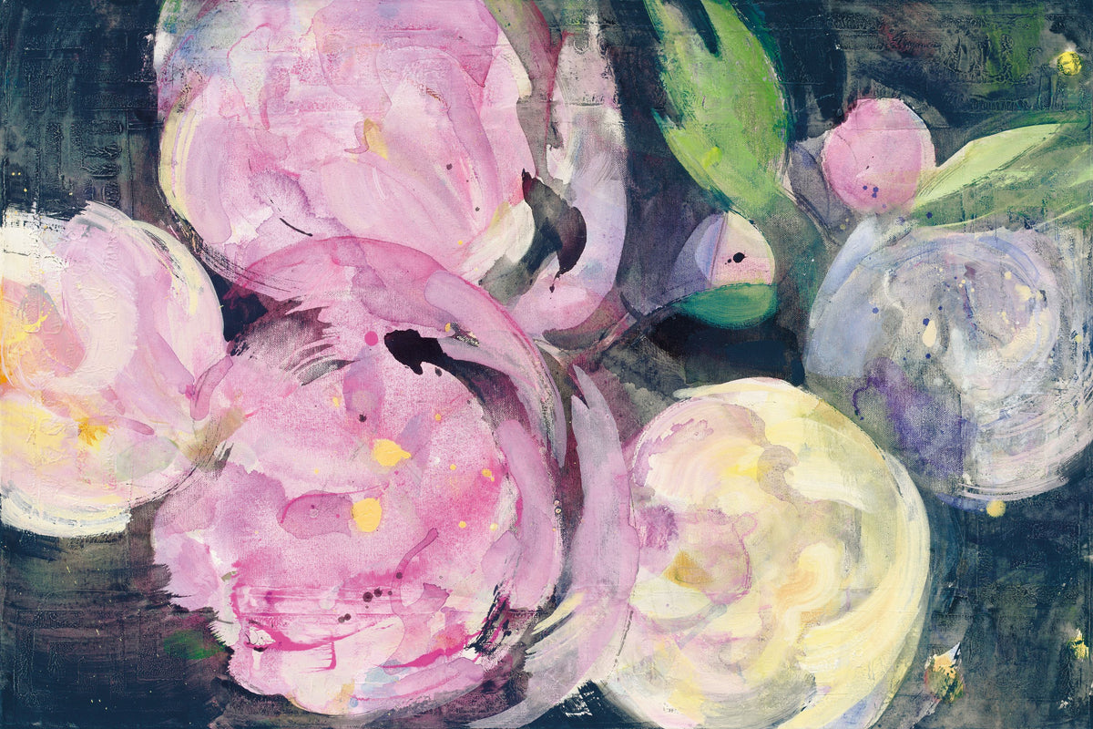 Evening Peonies Mural Wallpaper - pure wallpaper artwork