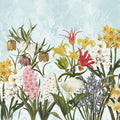 Happy Spring Flowers Mural Wallpaper - Neutral Tone - pure wallpaper artwork