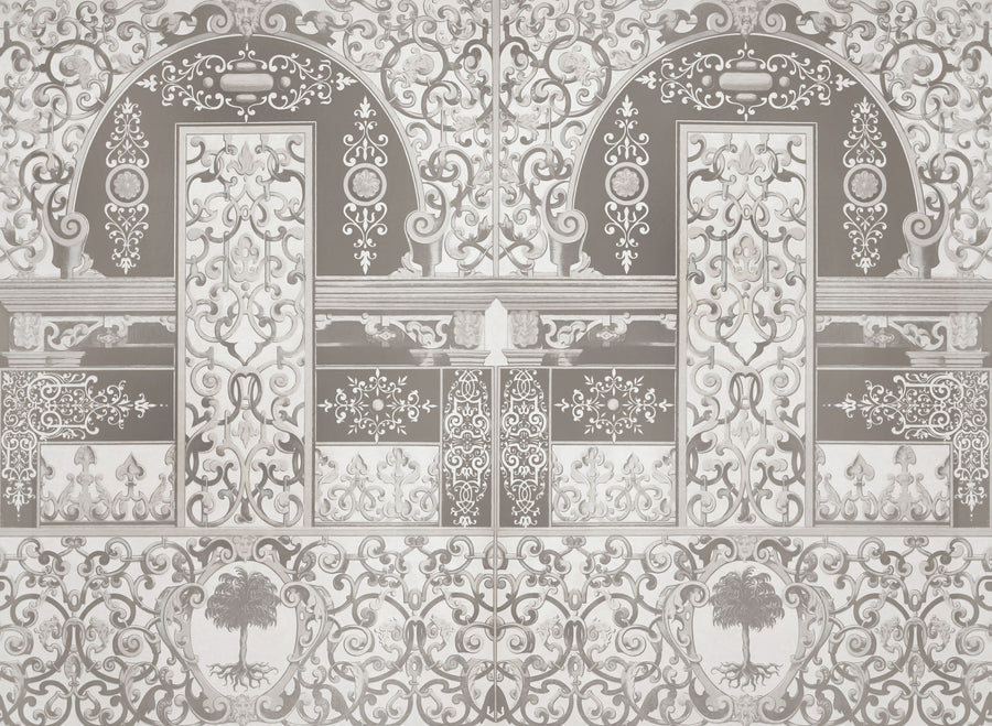 German Renaissance, Beige Mural Wallpaper