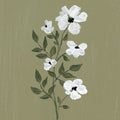 Pretty Little Flower III Avocado Mural Wallpaper - pure wallpaper artwork